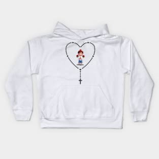 Little Rosary girl Kids Hoodie